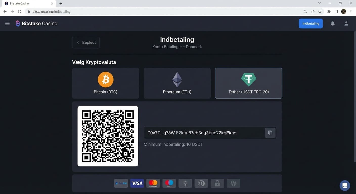 Bitstake betalingsmetoder