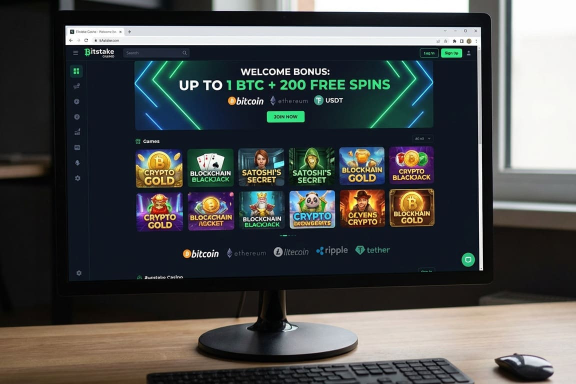 Bitstake casino forside