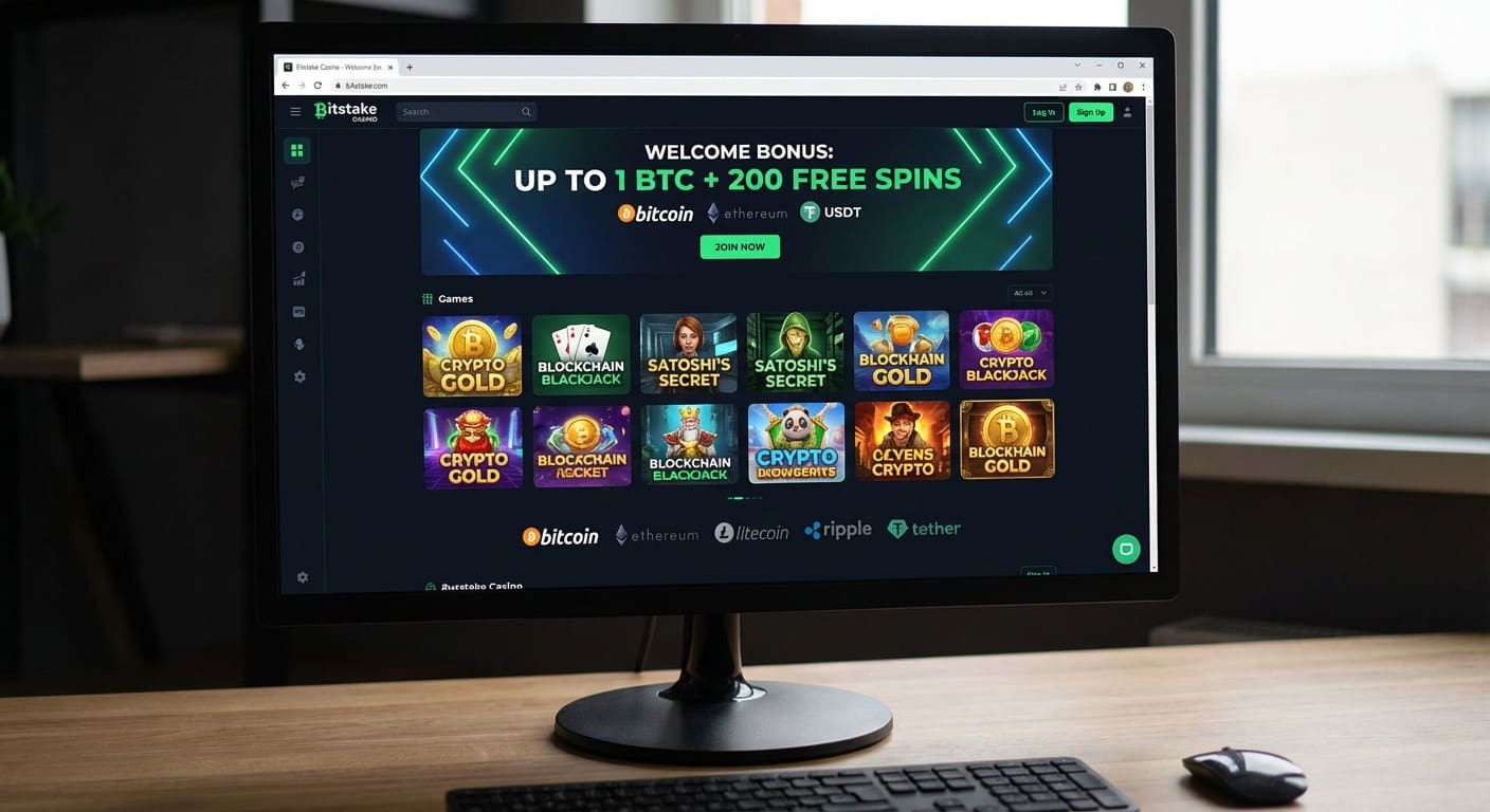 Bitstake casino forside